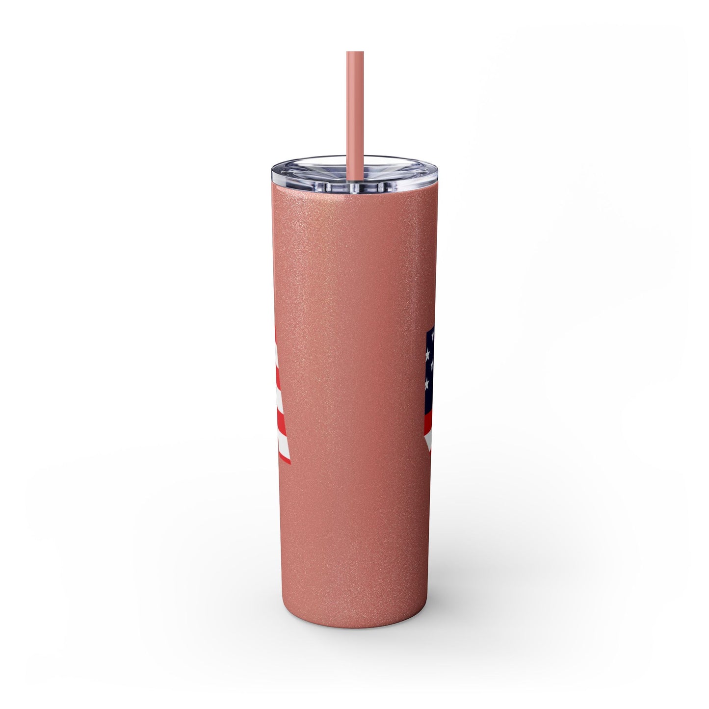 Skinny Tumbler — USA Flag 20oz Straw Tumbler (Patriotic Travel Cup)