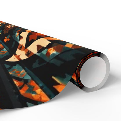 Southwestern Geo Pattern Wrapping Paper Roll — Rustic Aztec Gift Wrap