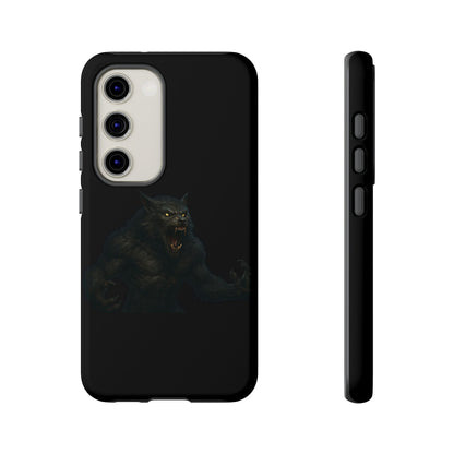 Werewolf Phone Case, Tough Cases, Black Panther Design, Gift for Animal Lovers, Phone Accessories, Fierce Phone Protection - TRV
