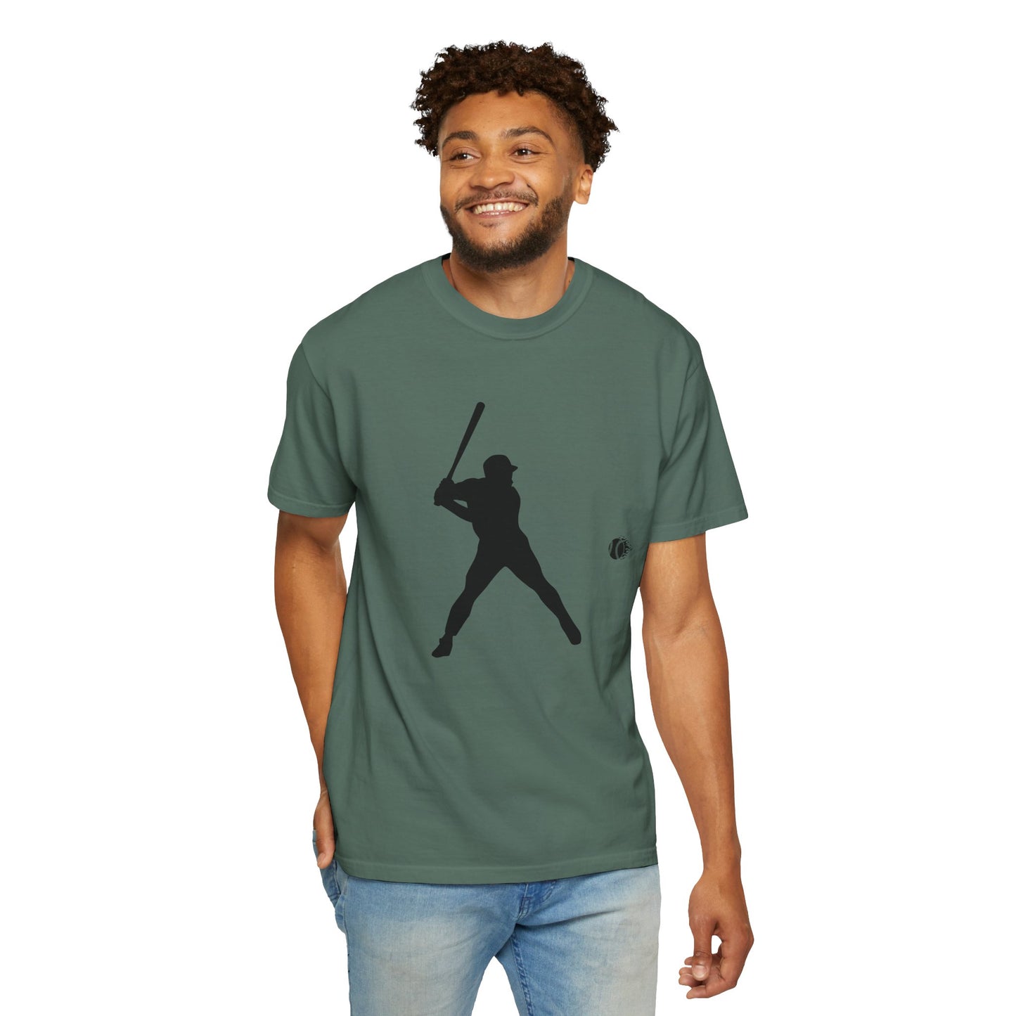 Unisex Baseball Silhouette Tee, Casual Wear, Sports Fan Apparel, Gift for Athletes, Summer Outing Outfit, Soft Cotton Shirt