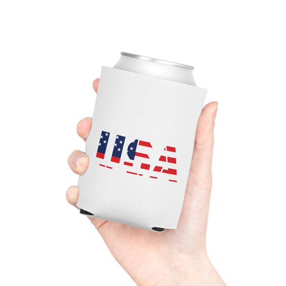 USA Flag Can Cooler - Perfect for BBQs, Independence Day, Tailgating, Memorial Day, Housewarming - TRV