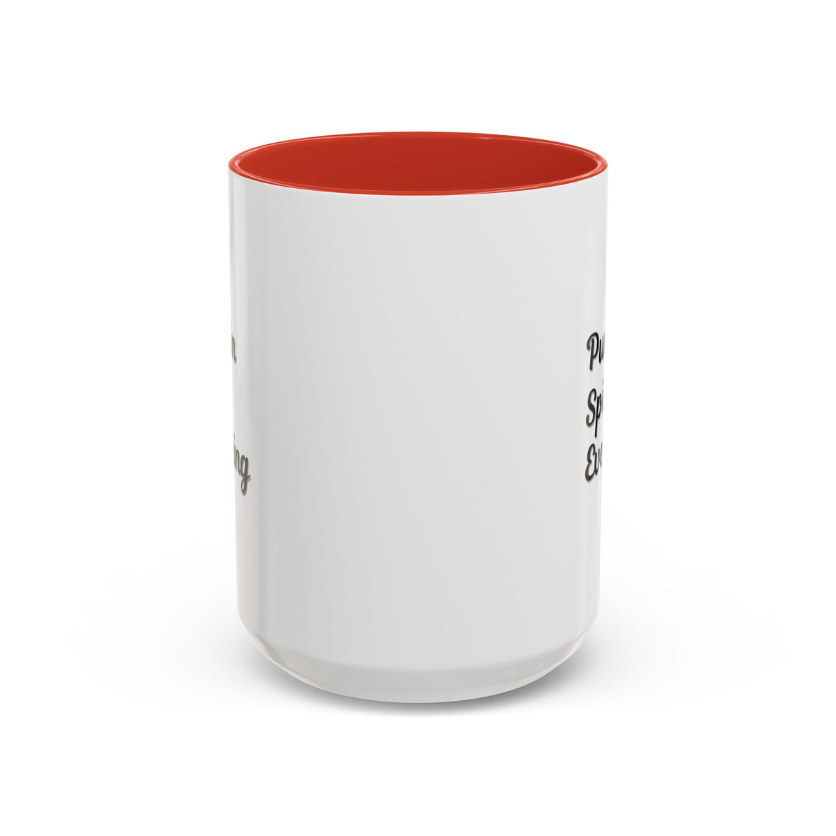 Pumpkin Spice Everything accent coffee mug by Printify, fall seasonal ceramic coffee cup with pumpkin and spice design, 11oz or 15oz size.