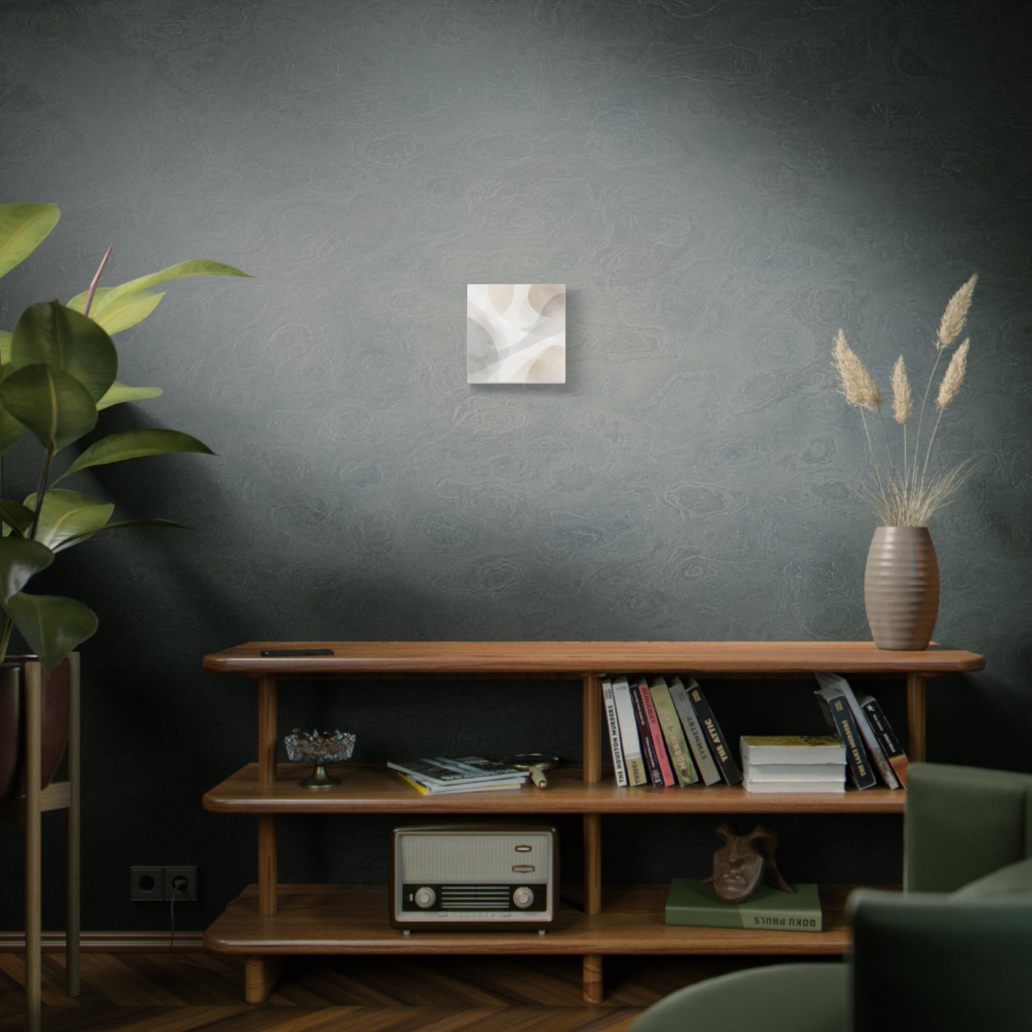 Neutral Abstract Organic Shapes Matte Canvas