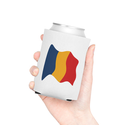 Romania Flag Can Cooler – Insulated Beer Koozie (Waving Tricolor)