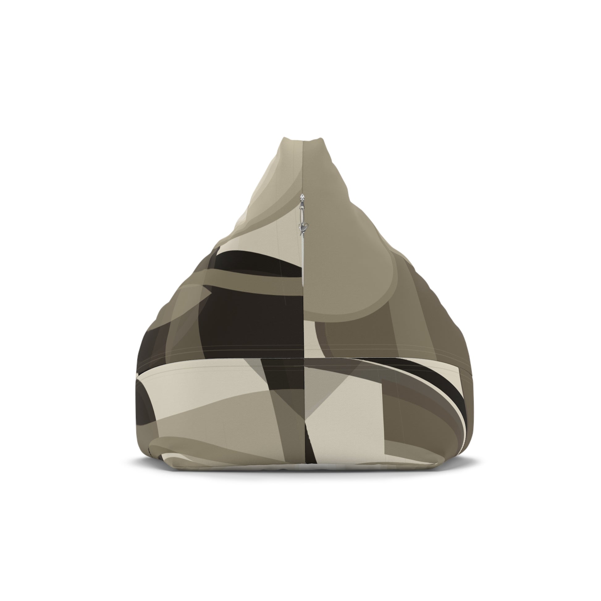 Abstract neutral swirl bean bag cover from Printify, modern home decor accent with soft fabric and stylish swirl design.