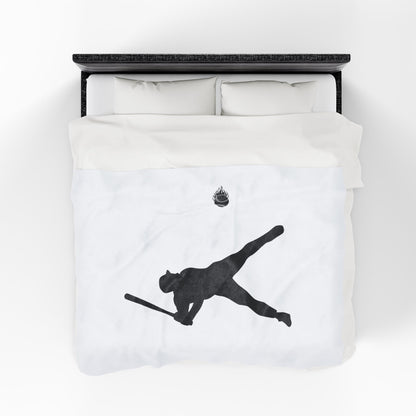 Baseball Player Plush Blanket | Soft Sports Throw, Cozy Gift for Athletes, Home Decor, Game Day Blanket, Perfect for Birthdays - TRV