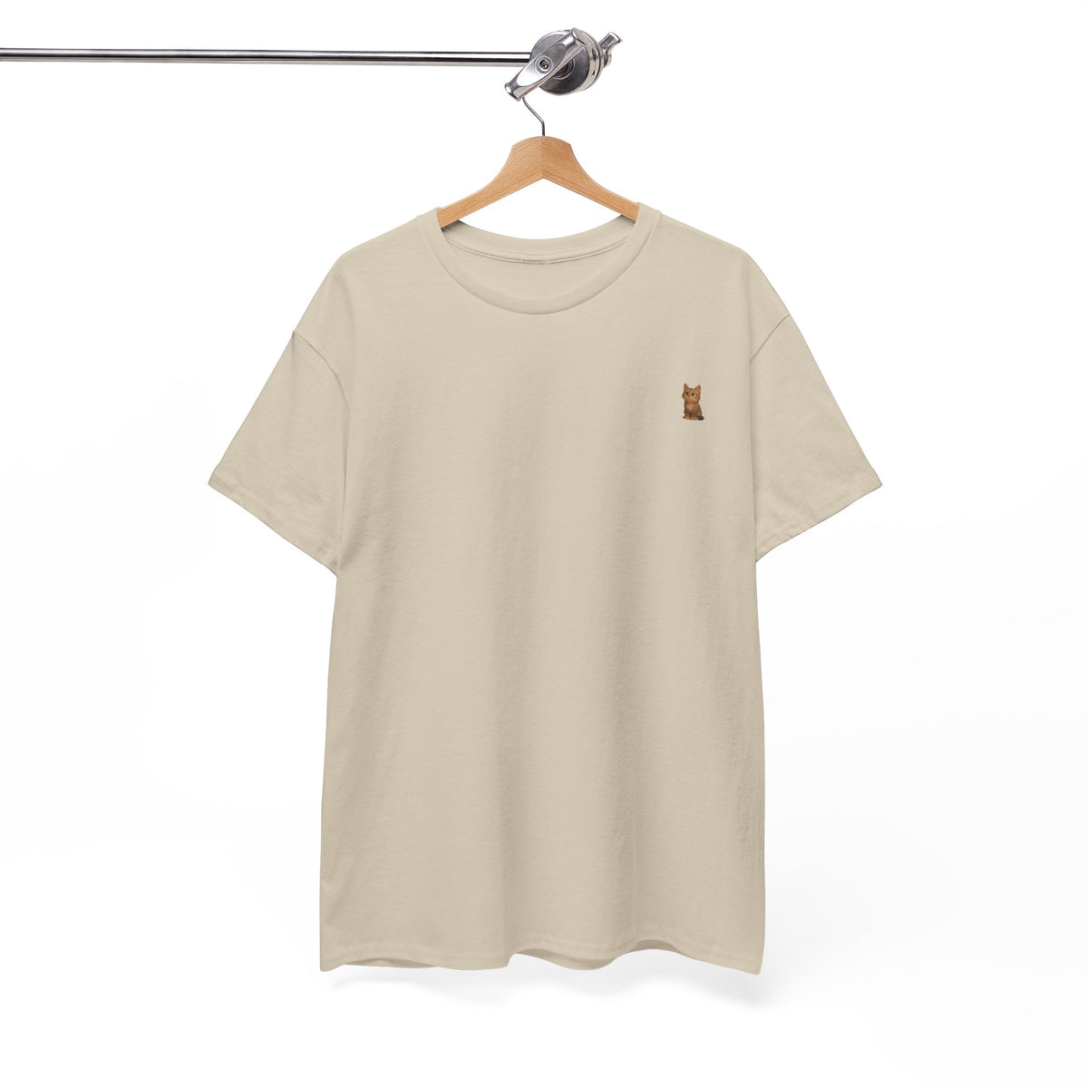 Cute brown kitten graphic T-shirt for cat lovers, featuring a playful feline design on a comfortable Printify T-shirt.