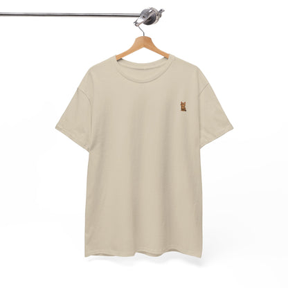 Cute brown kitten graphic T-shirt for cat lovers, featuring a playful feline design on a comfortable Printify T-shirt.