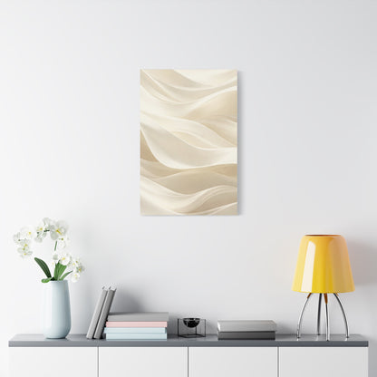 Neutral Abstract Wave Art Matte Canvas