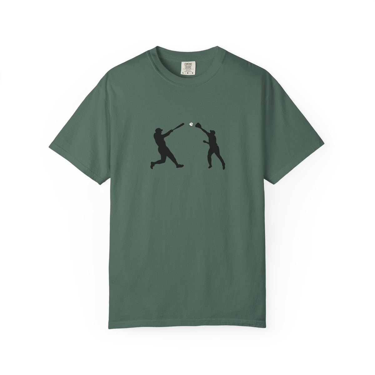 Minimal baseball player silhouette T-shirt by Printify featuring a simple sports graphic on a casual tee.