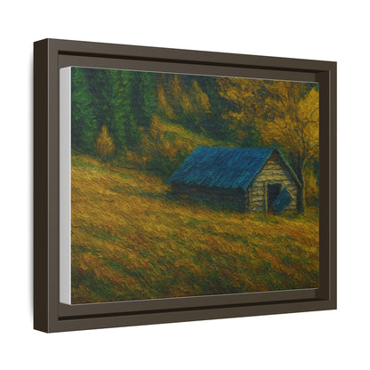 Framed Matte Canvas Print, Rustic Artwork, Farmhouse Decor, Nature Wall Art, Gift for Home, Autumn Decor, Landscape Painting