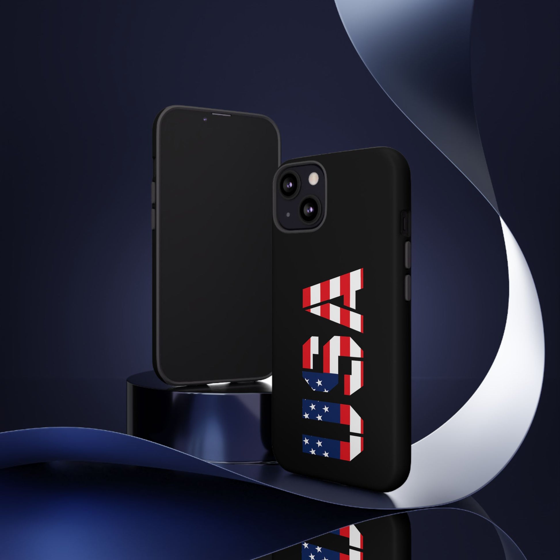 USA Phone Case with American flag design, durable tough case for smartphones by Printify