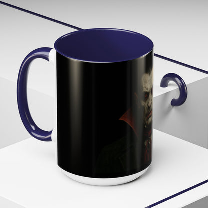 Gothic Dracula Vampire Accent Coffee Mug | Spooky Halloween Gift, Unique Home Decor, Collector's Mug, Coffee Lover's Gift