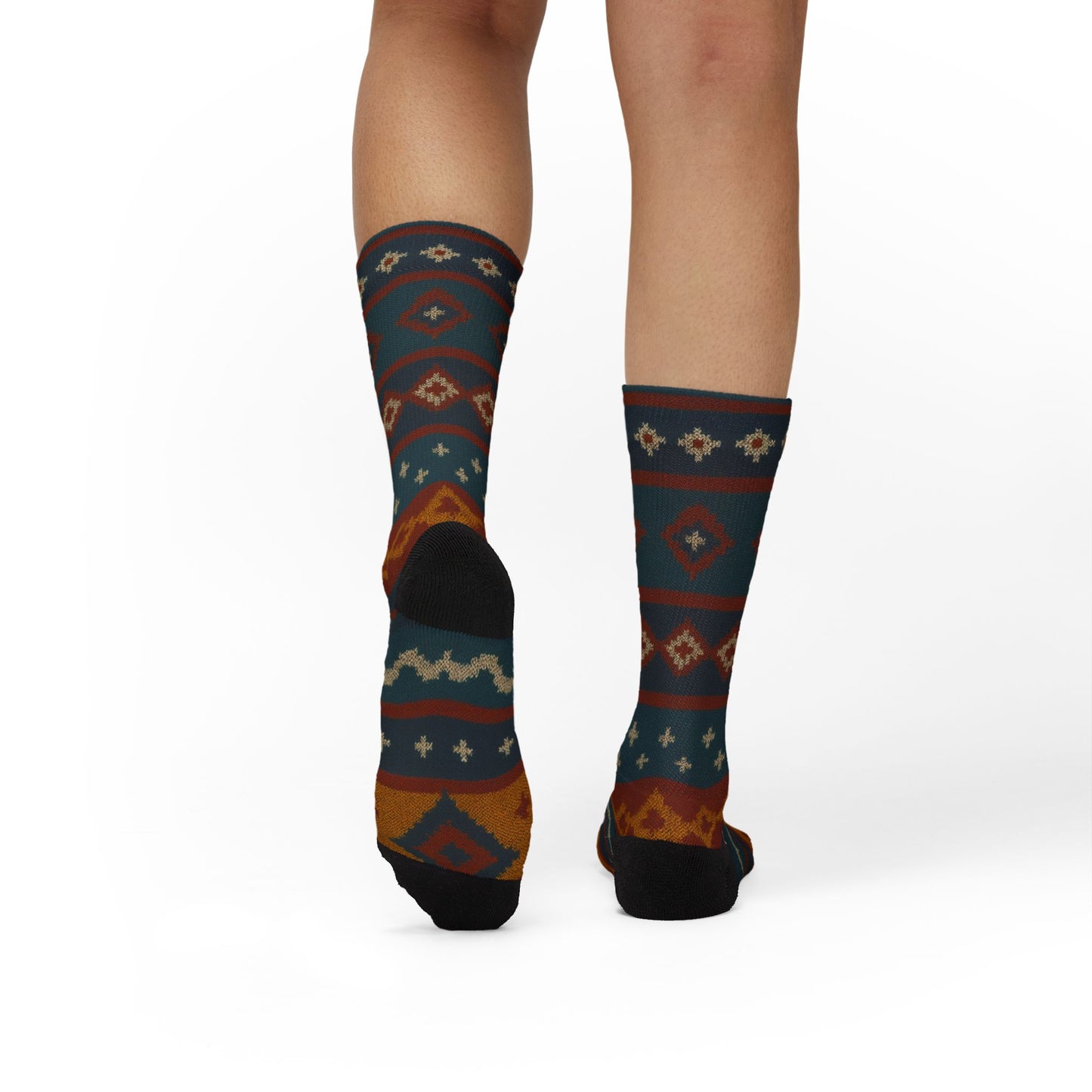 Southwestern Aztec Pattern Socks | Tribal Geometric Printed Socks