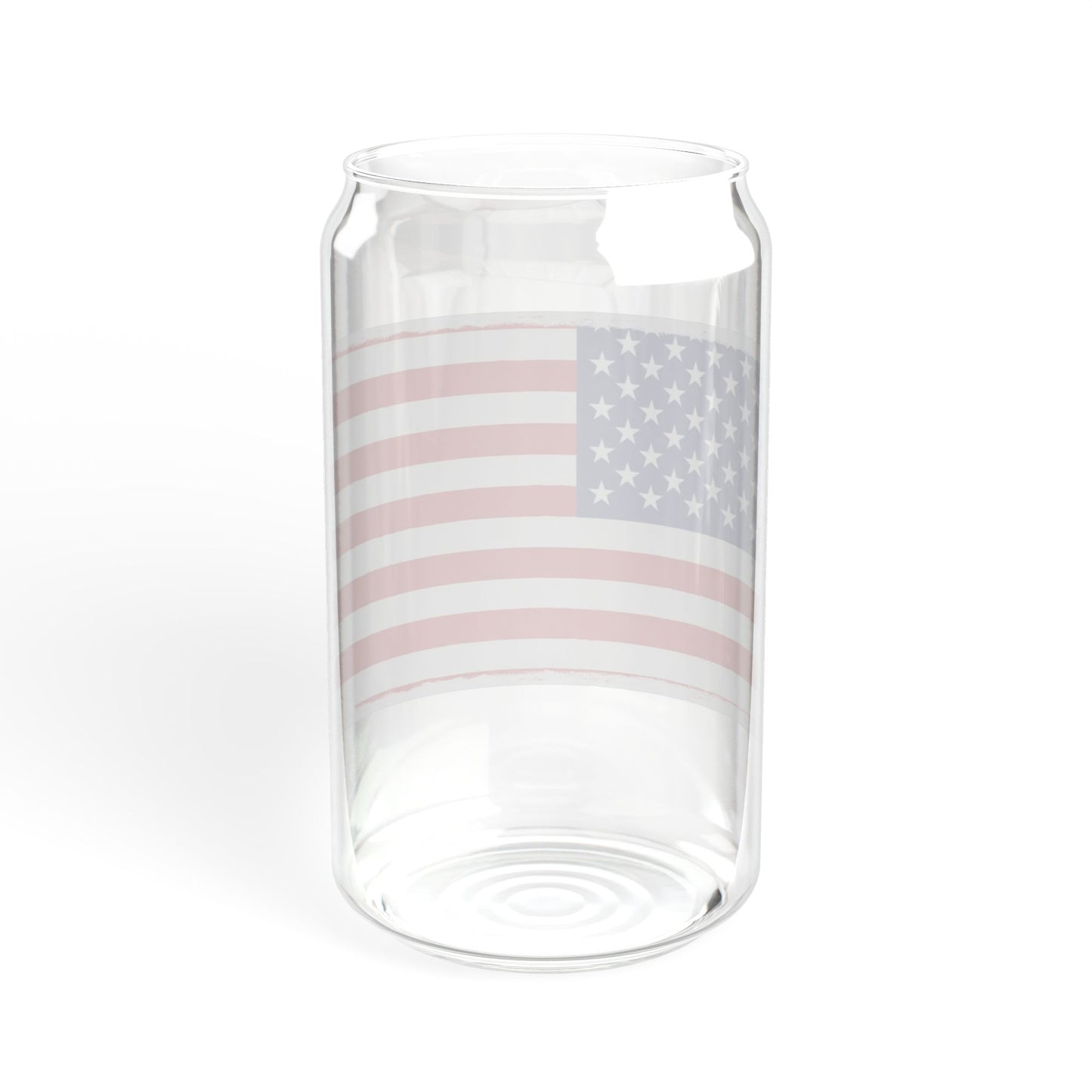 American Flag Sipper Glass — 16oz Patriotic Drink Tumbler with Straw