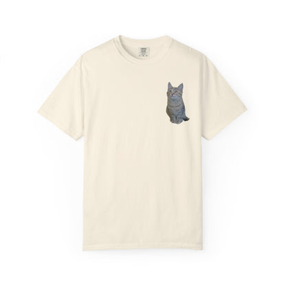 Whimsical Cat Pocket T-Shirt for Cat Lovers - TRV