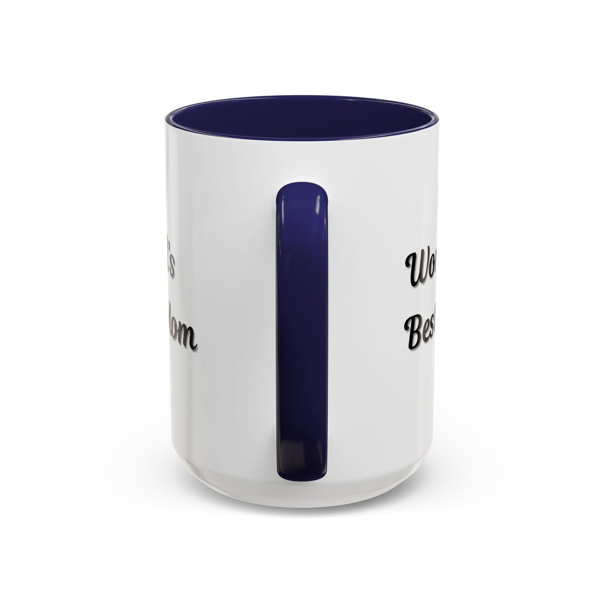 Black-Trim Ceramic Mug with "World's Best Mom" accent design, ideal for Mother's Day gift from Printify.