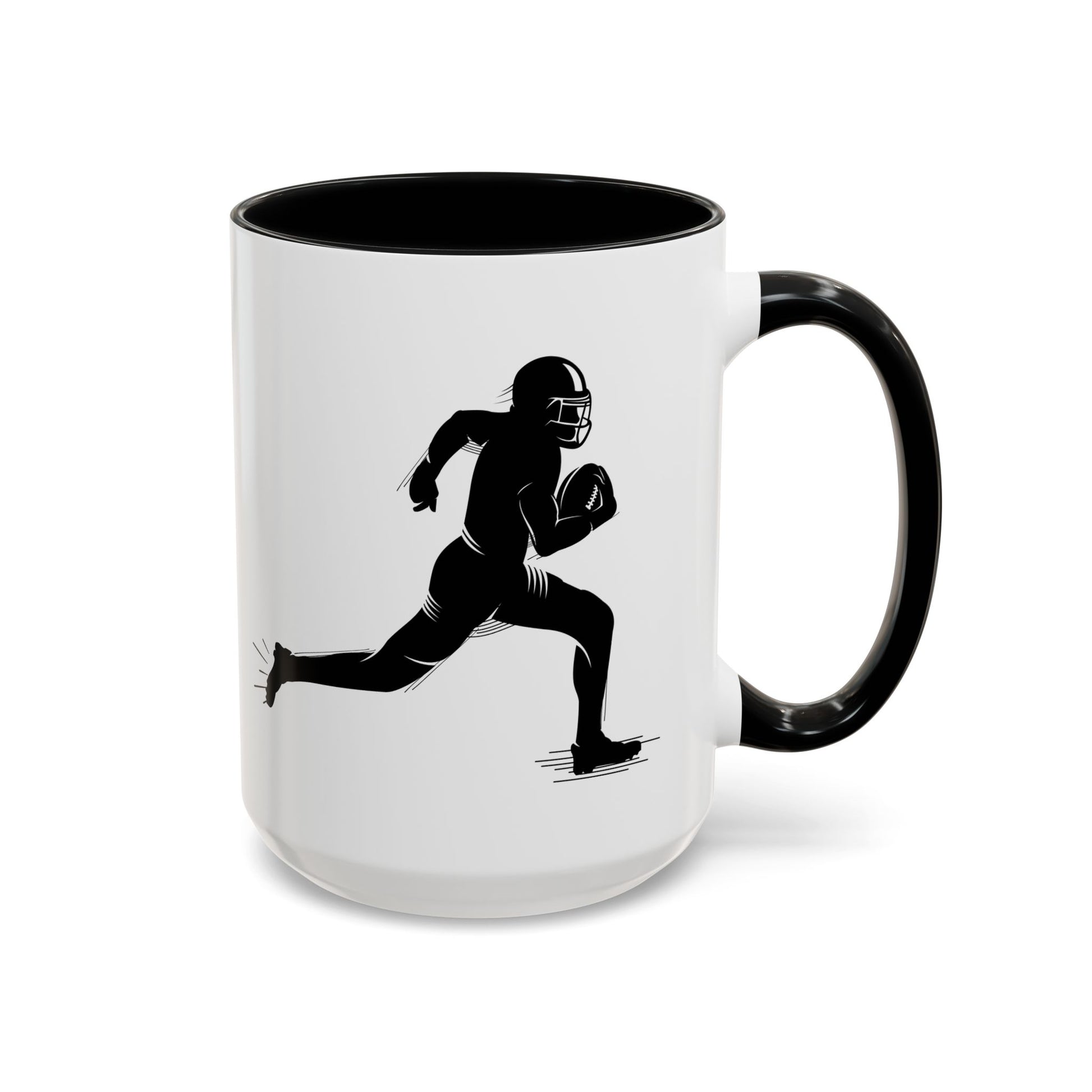 Football Player Themed Accent Coffee Mug, Sports Fan Gift, Unique Mug for Athletes, Coffee Lover, Game Day Essential - TRV