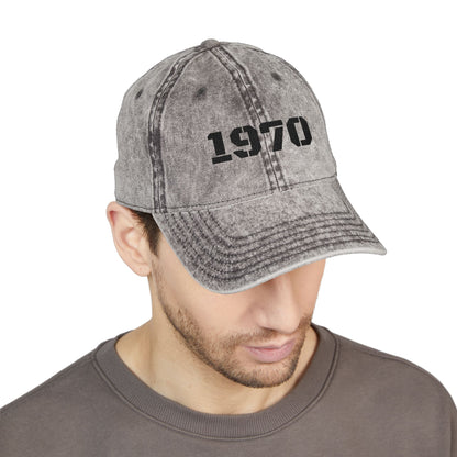 Vintage Embroidered Cap, Retro Baseball Hat, 70s Style Headwear, Gift for Dad, Casual Fashion Accessory - TRV