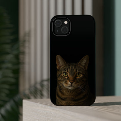 Magnetic Impact-Resistant Phone Case — Realistic Tabby Cat Portrait