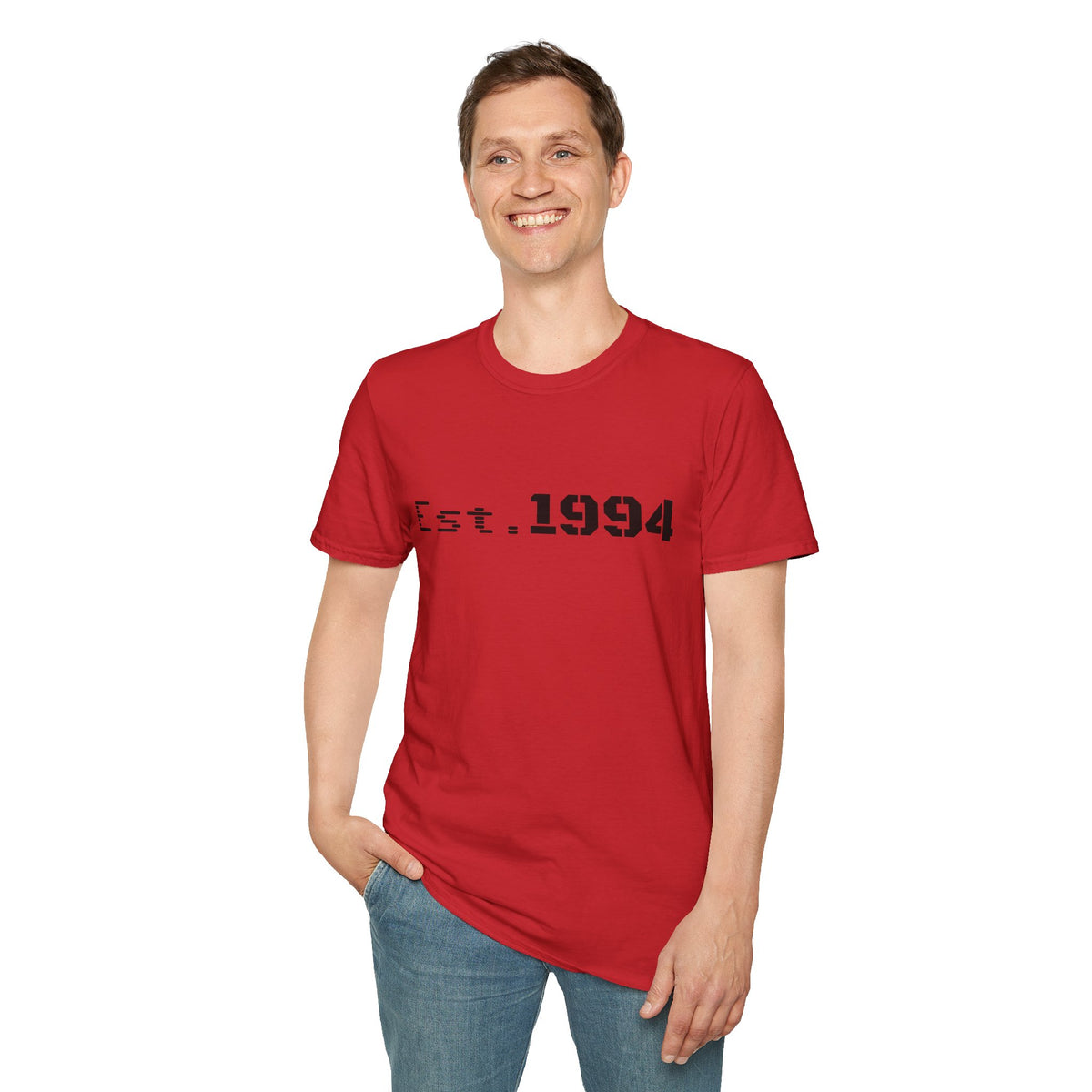 Vintage 1994 Est. graphic T-shirt by Printify featuring bold design and classic fit, perfect for casual wear.