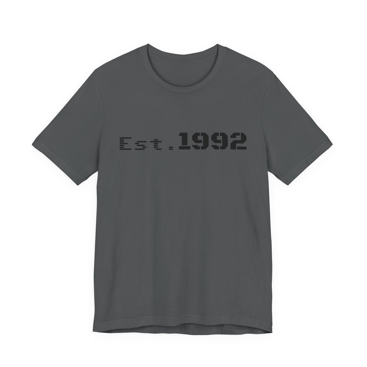 Retro vintage Est. 1992 T-Shirt by Printify featuring a classic birth year design on soft cotton fabric.