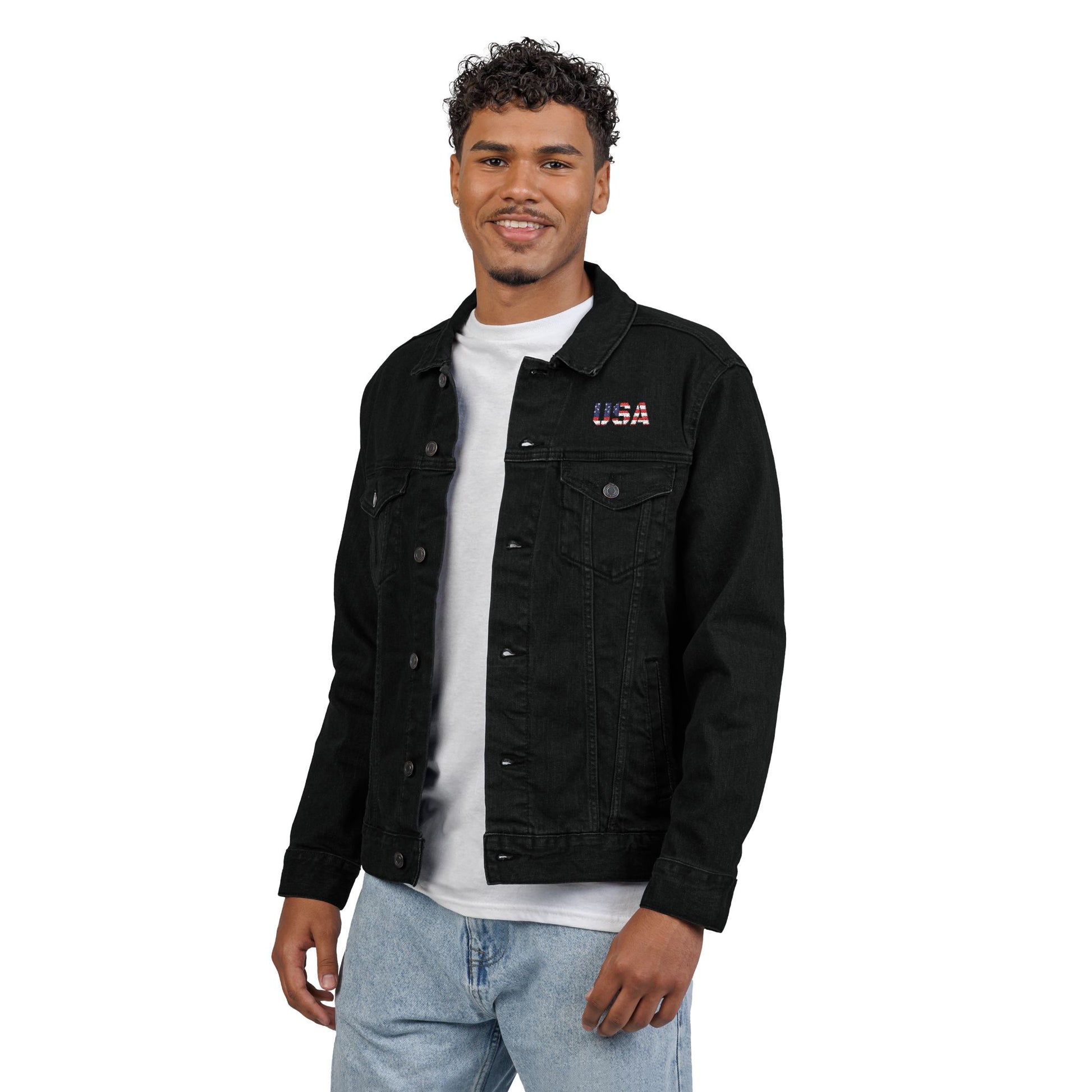 Embroidered Unisex Denim Jacket - Stylish, Casual, Perfect for Summer Outings, Men's & Women's Fashion Statement, Birthday Gift, [...] - TRV