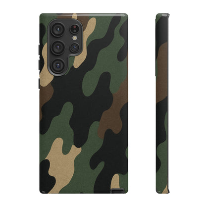 Rugged military green camo phone case by Printify with protective, durable design for smartphones.