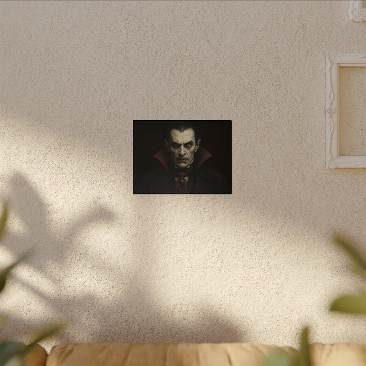 Vampire Portrait Canvas Wall Art – Gothic Dracula Matte Stretched Print