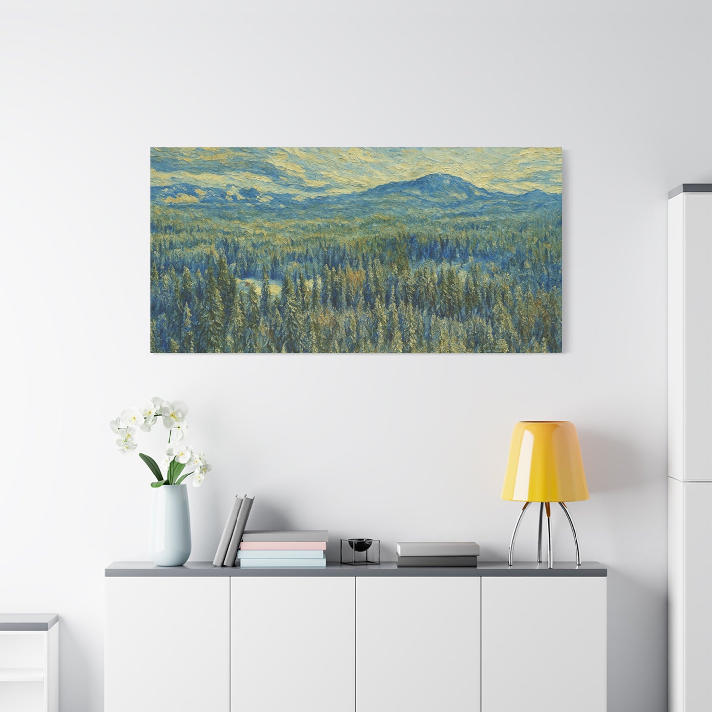 Scenic Landscape Canvas Print, Rustic Home Decor, Wall Art for Nature Lovers, Gift for Art Enthusiasts, Serene Forest Artwork - TRV