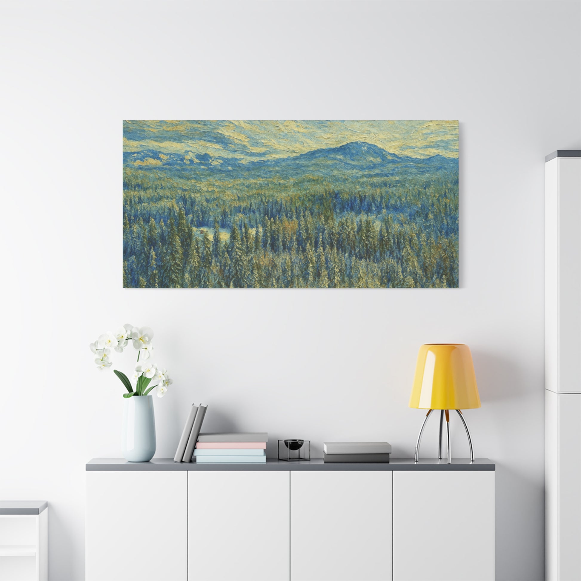 Scenic Landscape Canvas Print, Rustic Home Decor, Wall Art for Nature Lovers, Gift for Art Enthusiasts, Serene Forest Artwork - TRV