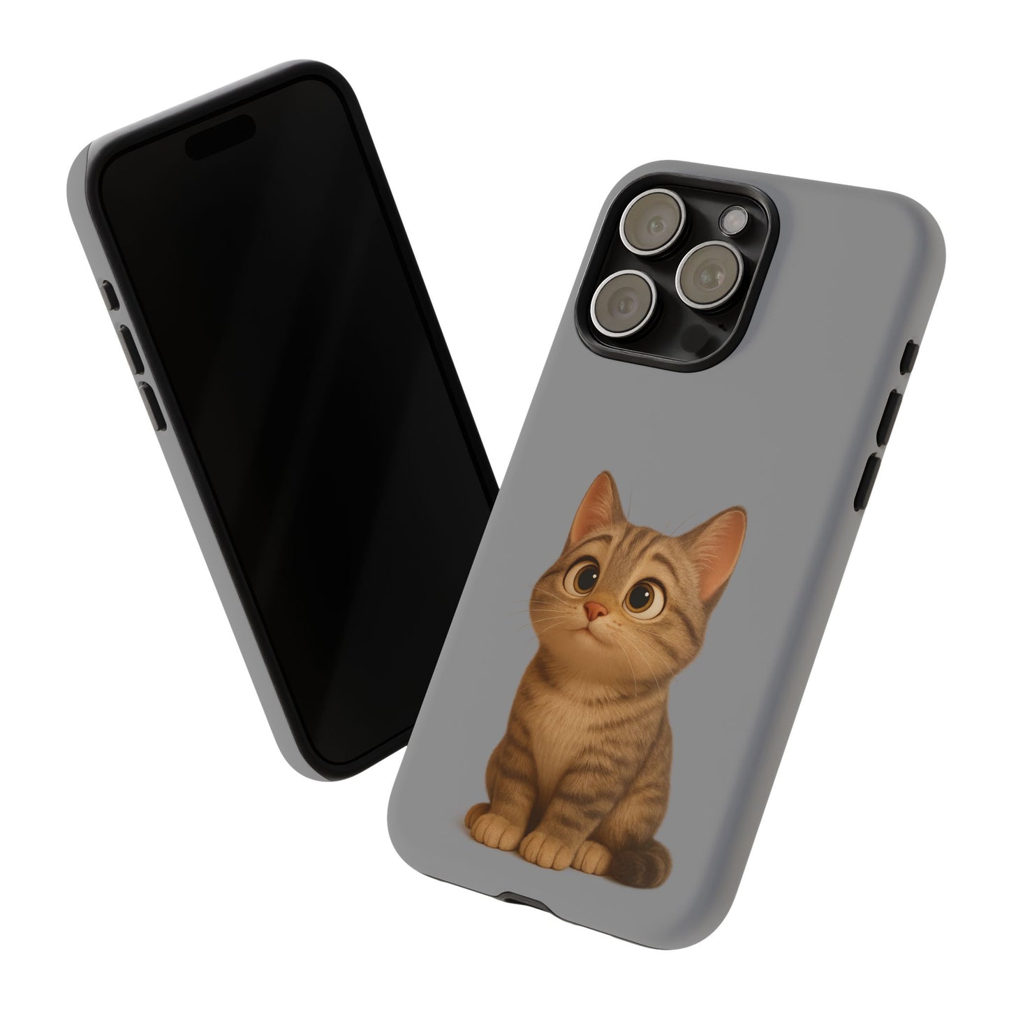 Cute Cat Phone Case, Kawaii Pet Accessory, Gift for Cat Lovers, Animal Phone Cover for Kids, Unique Kitty Design, Birthdays, Holidays - TRV