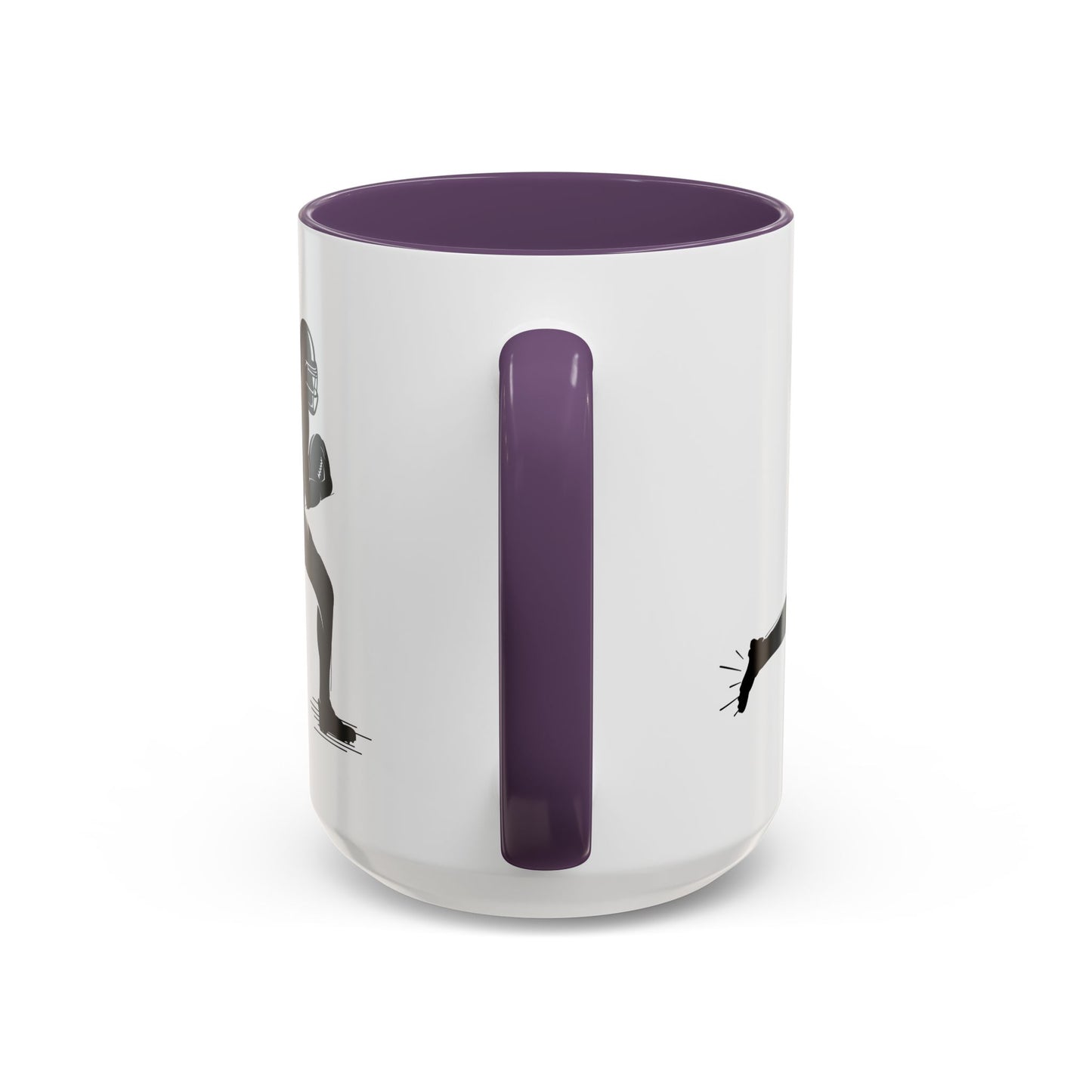 Football Player Themed Accent Coffee Mug, Sports Fan Gift, Unique Mug for Athletes, Coffee Lover, Game Day Essential - TRV