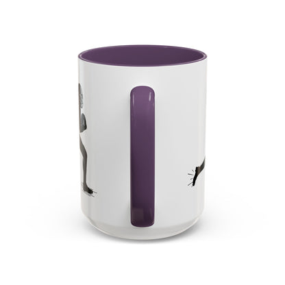 Football Player Themed Accent Coffee Mug, Sports Fan Gift, Unique Mug for Athletes, Coffee Lover, Game Day Essential - TRV