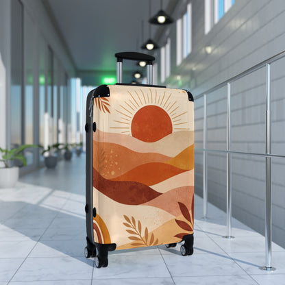 Sunset Landscape Suitcase Cover — Boho Travel Luggage Protector