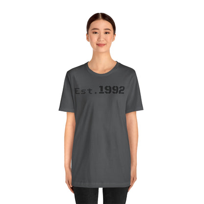 Est. 1992 Short Sleeve Tee - Retro Unisex T-Shirt, Birthday Gift, Vintage Style Shirt, Casual Wear, Trendy Outfit