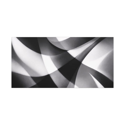 Abstract Black and White Swirl Matte Canvas