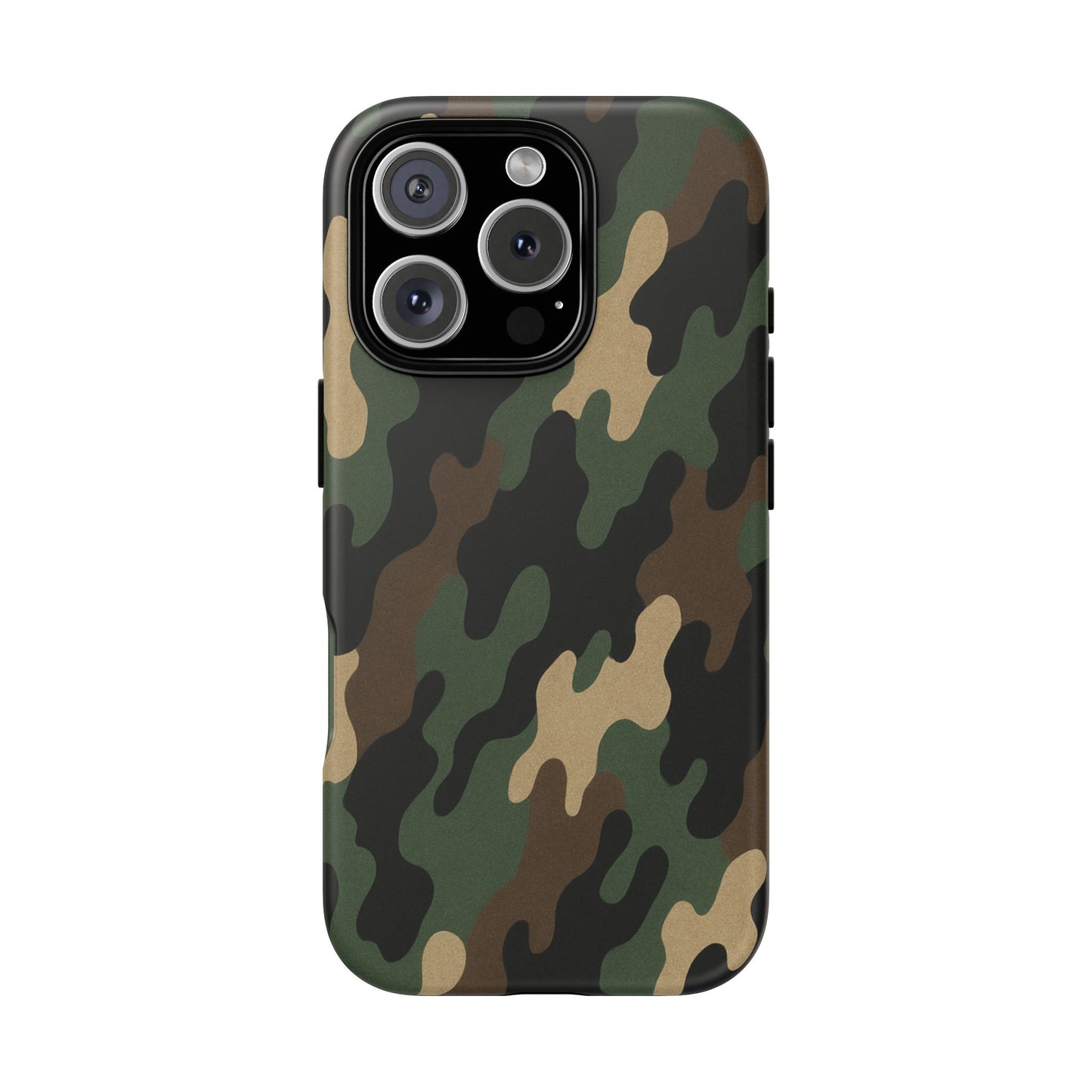 Camouflage tough phone case by Printify featuring rugged camo design and protective build for smartphones.