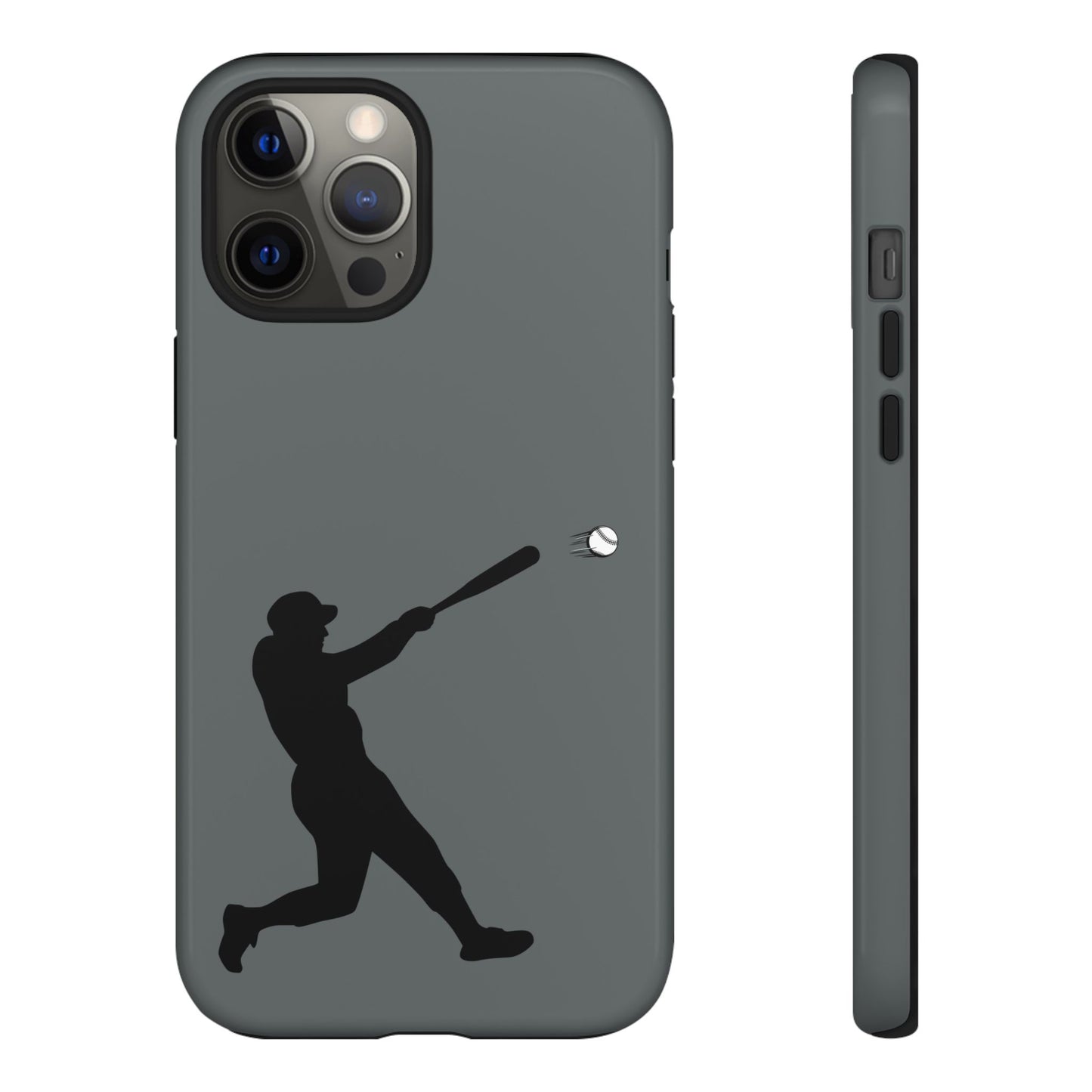 Printify baseball batter phone case, tough protective smartphone cover featuring a baseball player design, for fans.