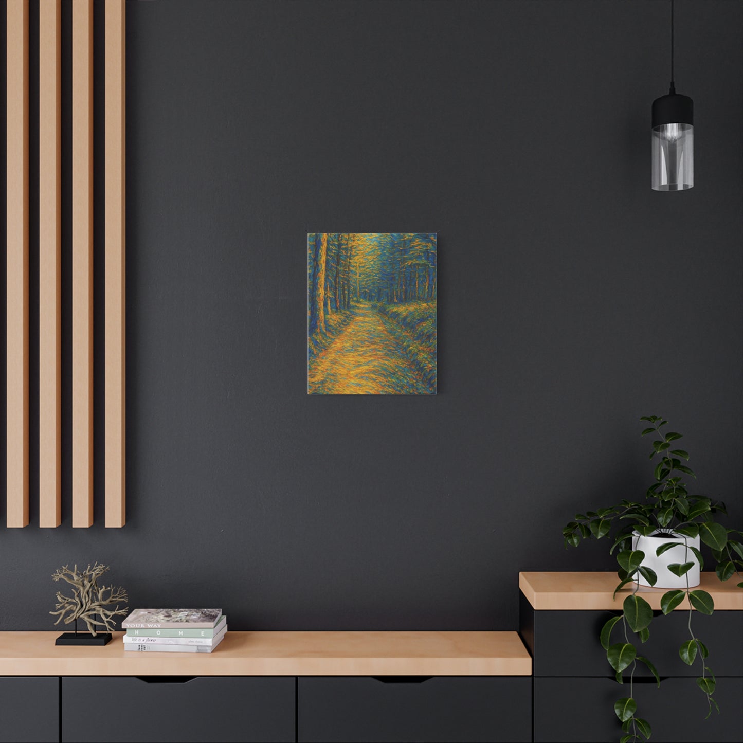 Van Gogh Style Forest Canvas Art | Nature Wall Decor, Home Office Accent, Gift for Nature Lovers, Gallery Wrapped, Living Room Wall Art - TRV