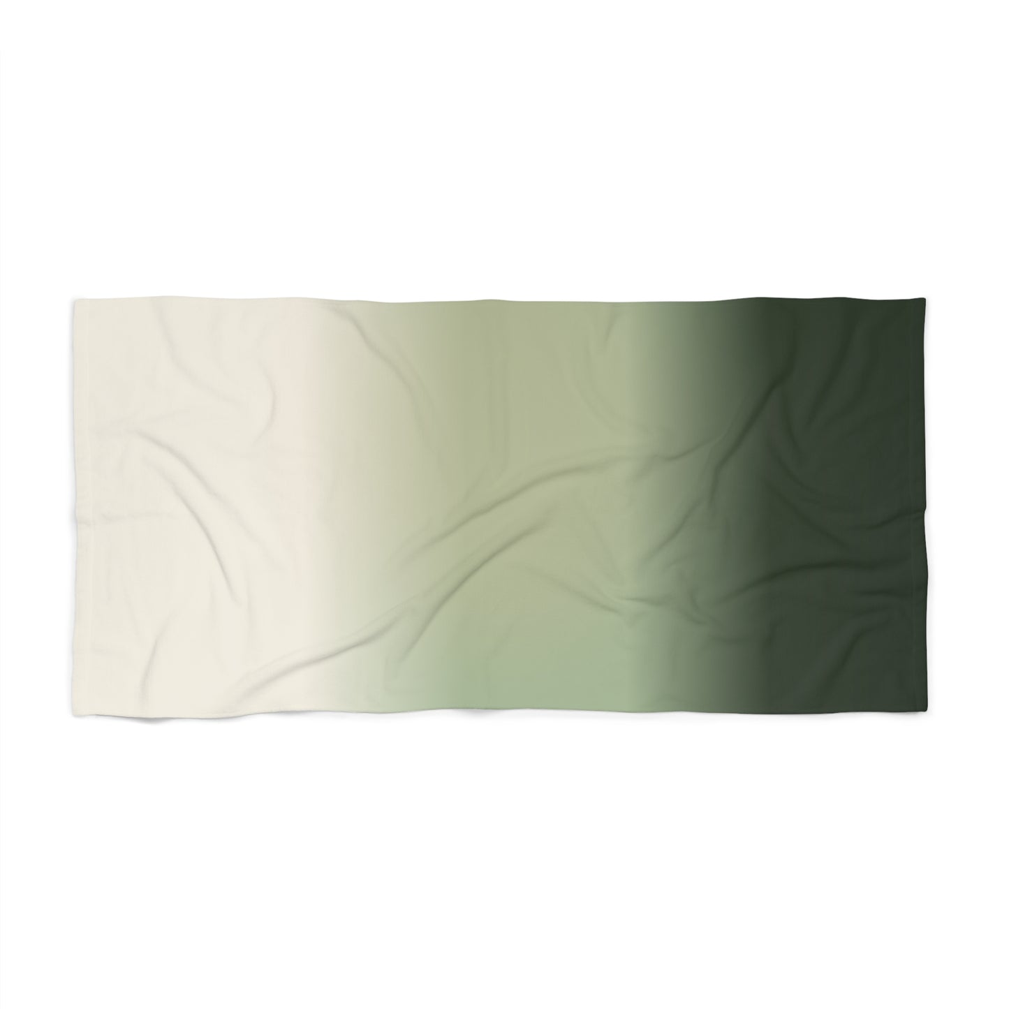 Green Ombre Gradient Beach Towel | Coastal Stripe Fade