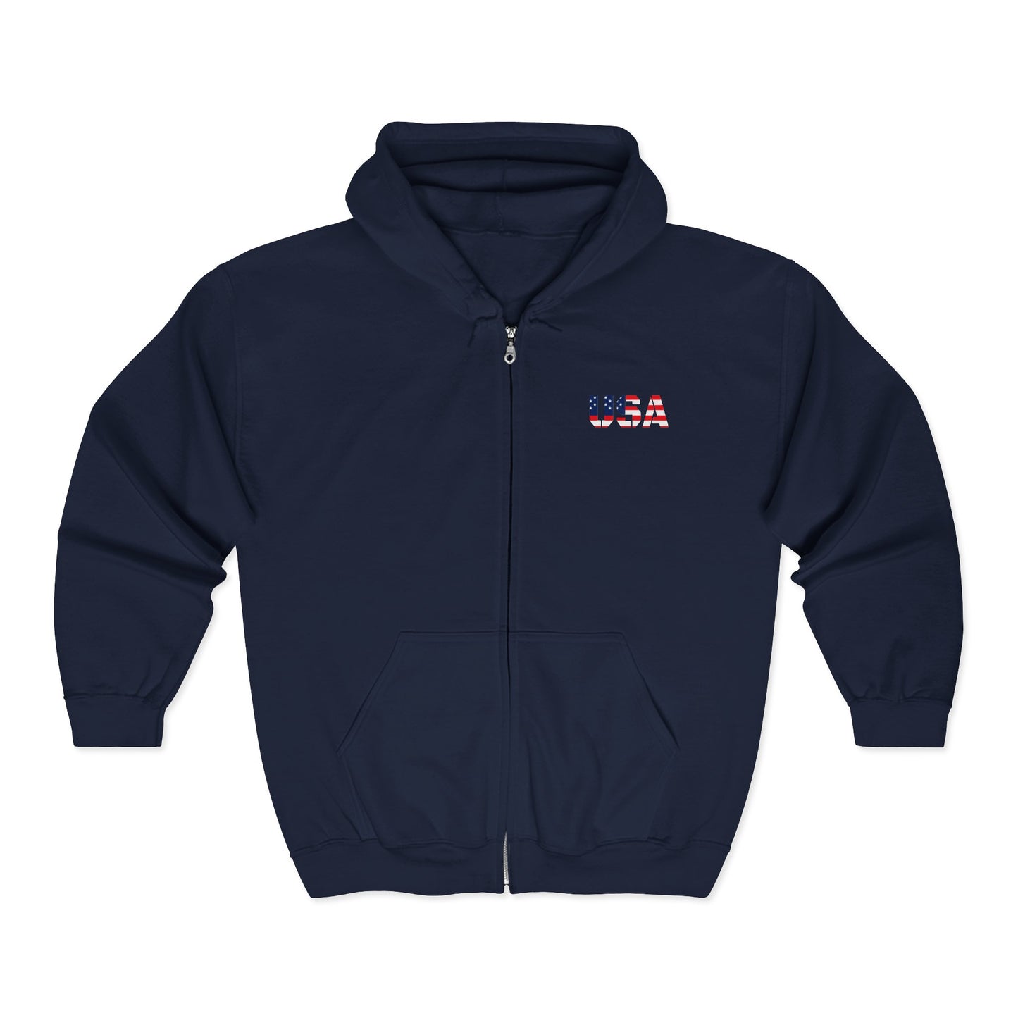 USA Flag Full‑Zip Hoodie — American Patriotic Zip-Up Sweatshirt