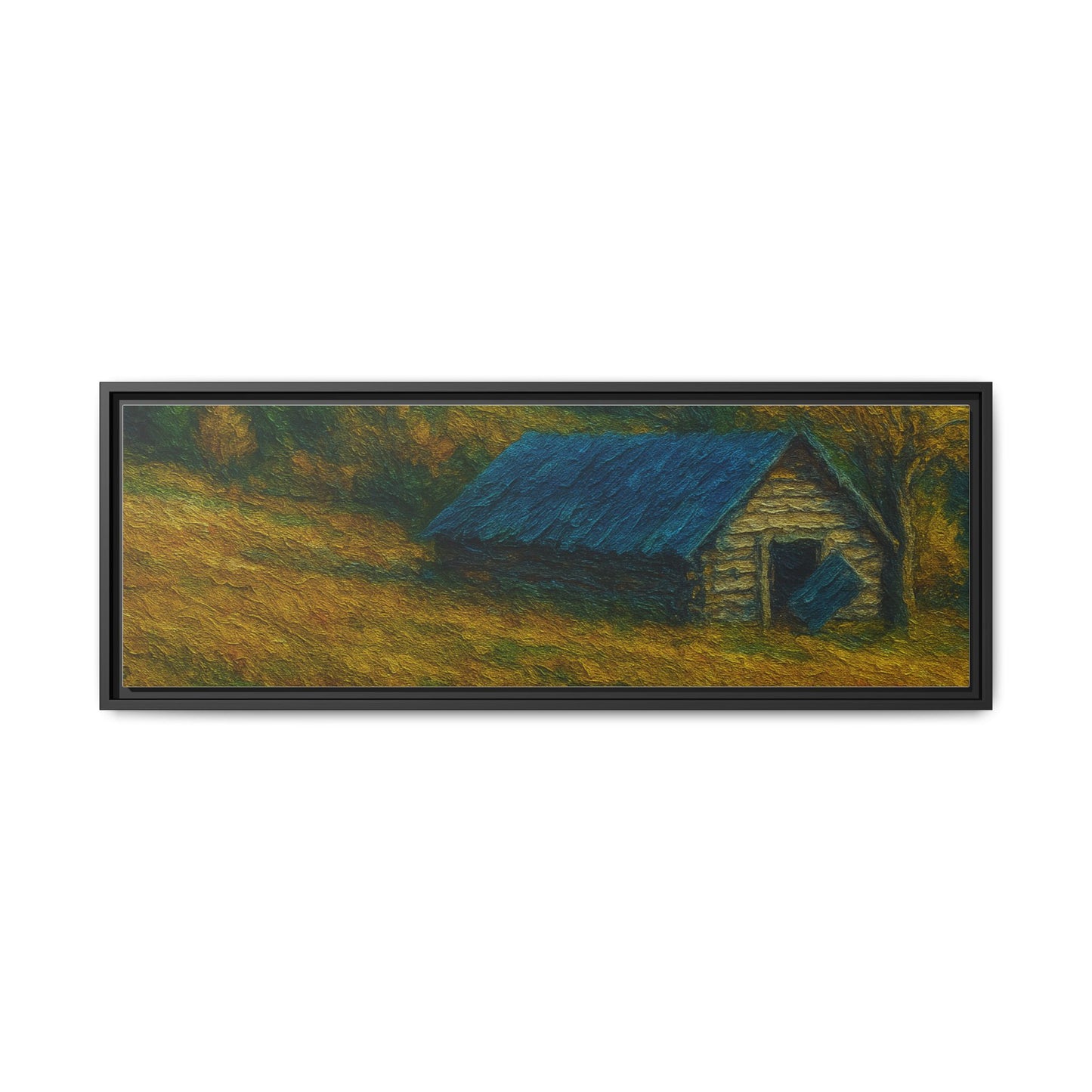 Framed Matte Canvas Print, Rustic Artwork, Farmhouse Decor, Nature Wall Art, Gift for Home, Autumn Decor, Landscape Painting