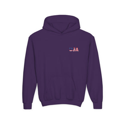 USA Flag Youth Hoodie, Youth Sweatshirt, Cool Hoodie for Kids, American Pride Apparel, Comfortable Boys and Girls Sweatshirt