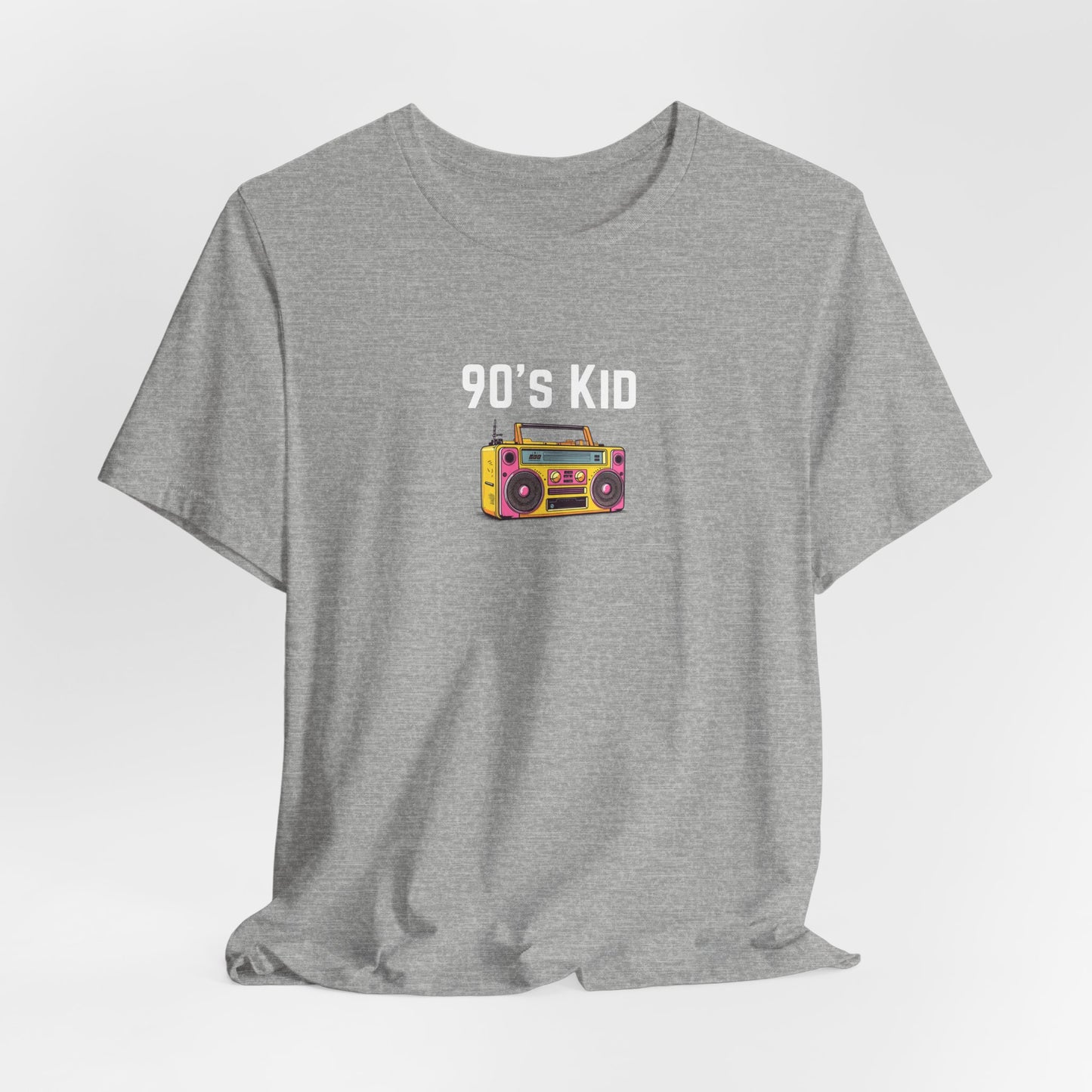 Retro Boombox Tee — 90s Kid Graphic T-Shirt