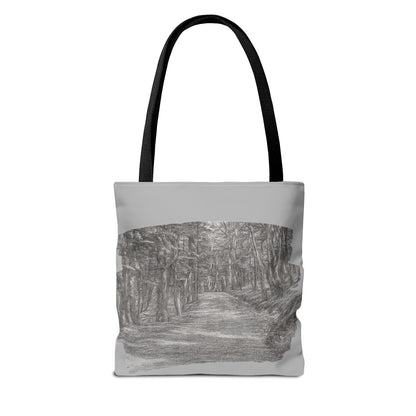 Scenic Path Tote Bag, Reversible Tote, Eco-Friendly Shopper, Outdoor Adventure Bag, Gift for Nature Lovers, Stylish Carryall - TRV
