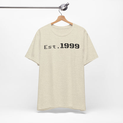 Established 1999 Unisex Tee | Vintage Birth Year Shirt, Casual Birthday Gift, Personalized Family Reunion Apparel, Retro Style [...] - TRV