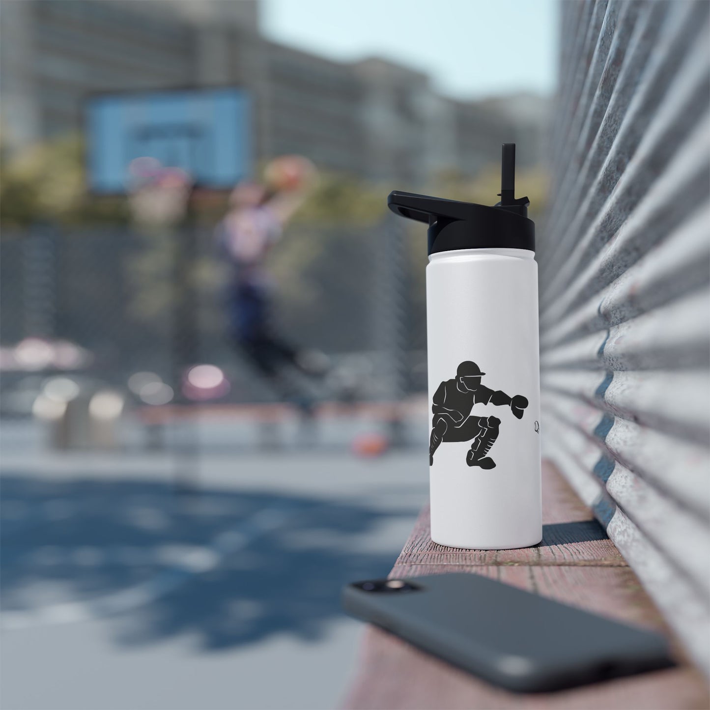 Soccer Player Stainless Steel Water Bottle — Sports Bottle for Athletes & Fans