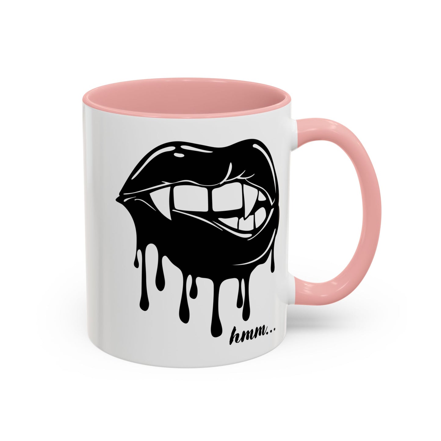 Dripping Lip Coffee Mug – "hmm..." Accent Ceramic Mug (11/15oz)