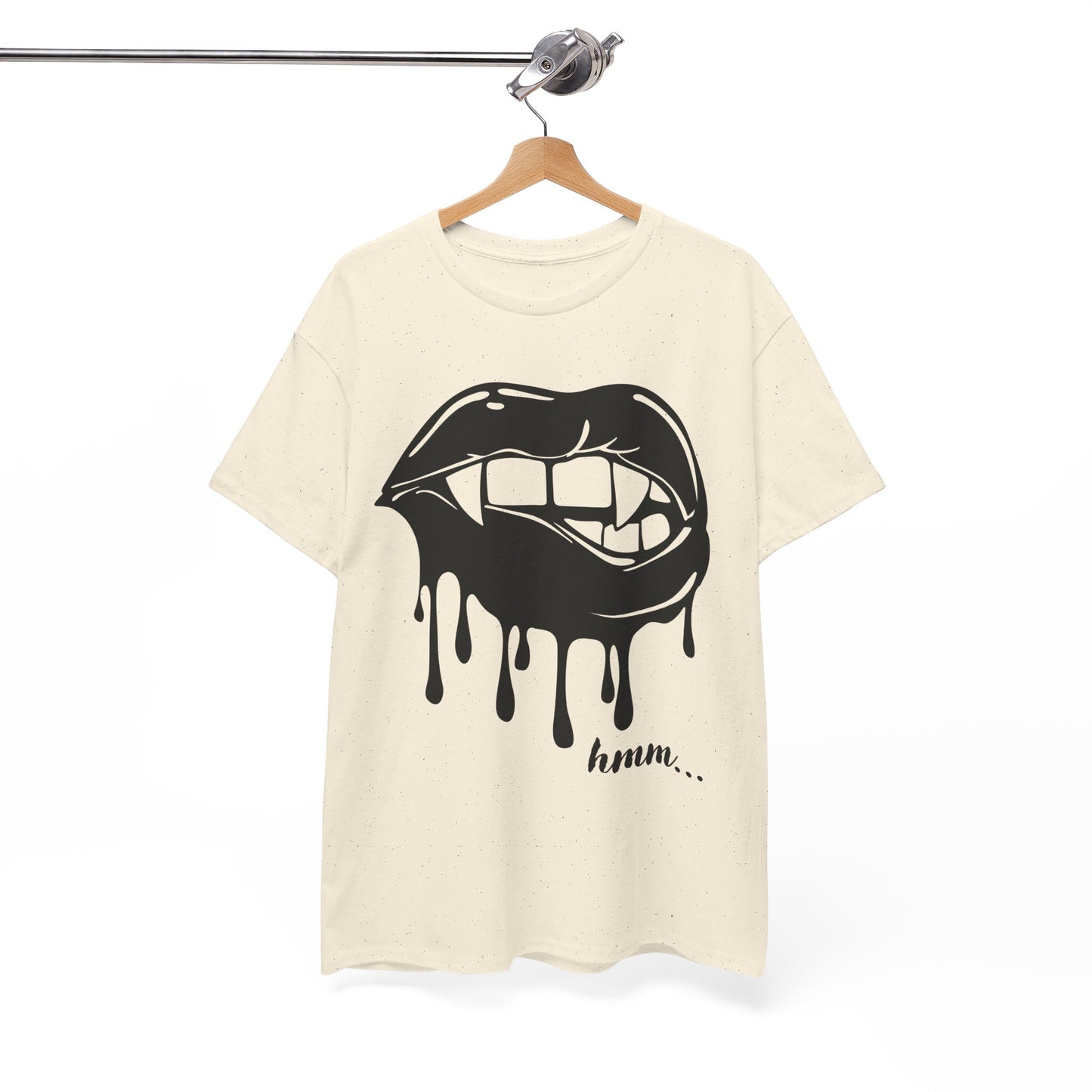 Edgy Graphic Tee - Dripping Lips Design - Unisex Heavy Cotton Tee